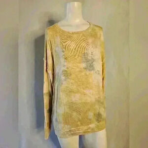 Knox Rose Yellow Tie-Dyed Oversized Sweatshirt